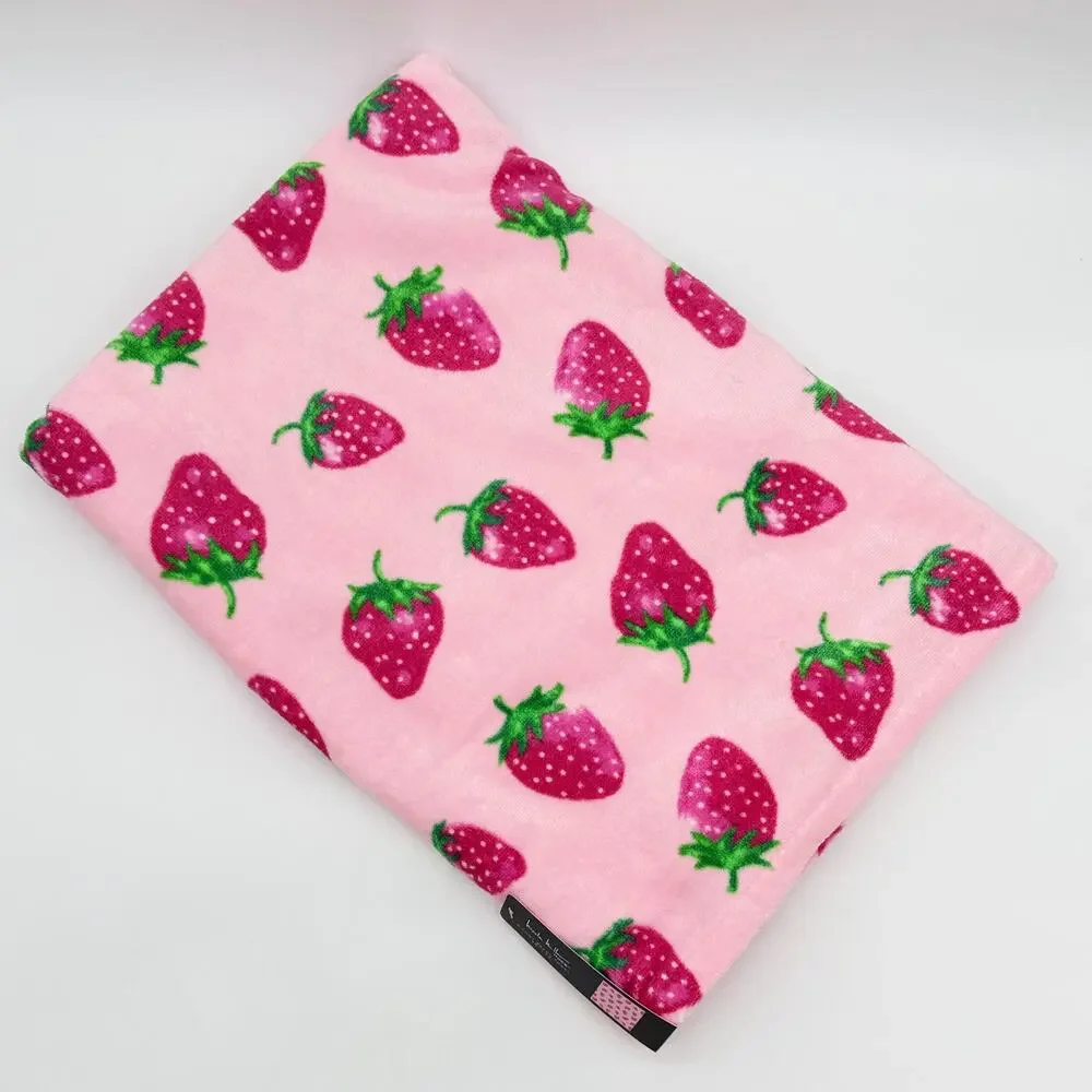 Nicole Miller Pink Sweet Strawberry Beach Towel NEW